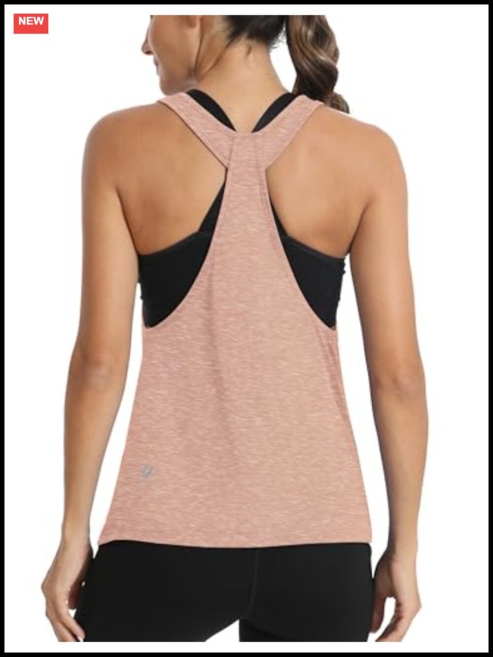 Sleeveless Open Back Workout Tank Top Racerback Muscle Tee